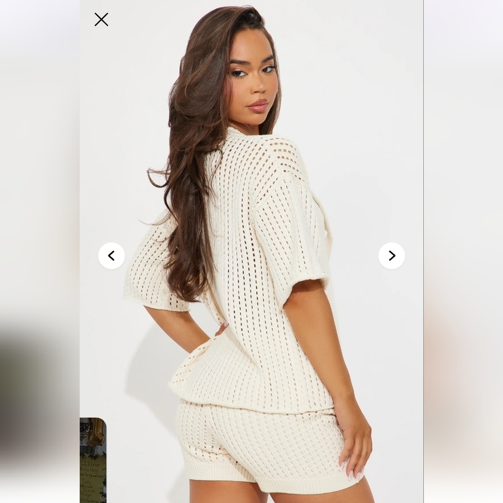 Fashion Nova NWTs Sandy Crochet Short Set - Picture 3 of 8